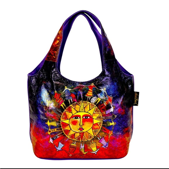 Laurel Burch Harmony Under Sun Foiled Small Scoop Tote - Picture 1 of 9
